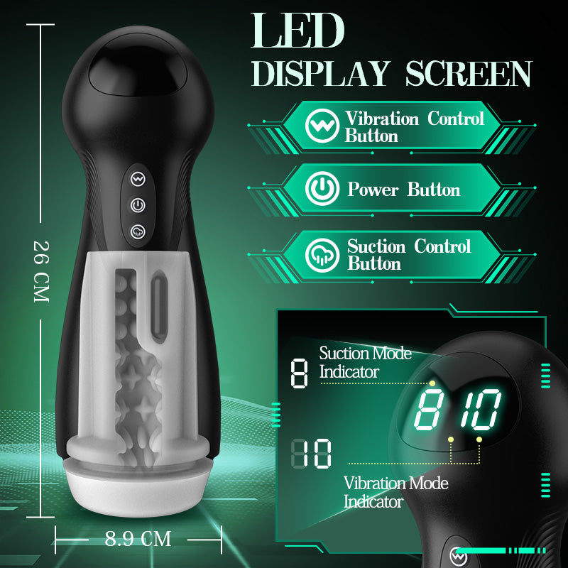 Acmejoy - SolaceX Intensive Absaugung & Vibration Vergnügen männlichen Stroker Masturbator