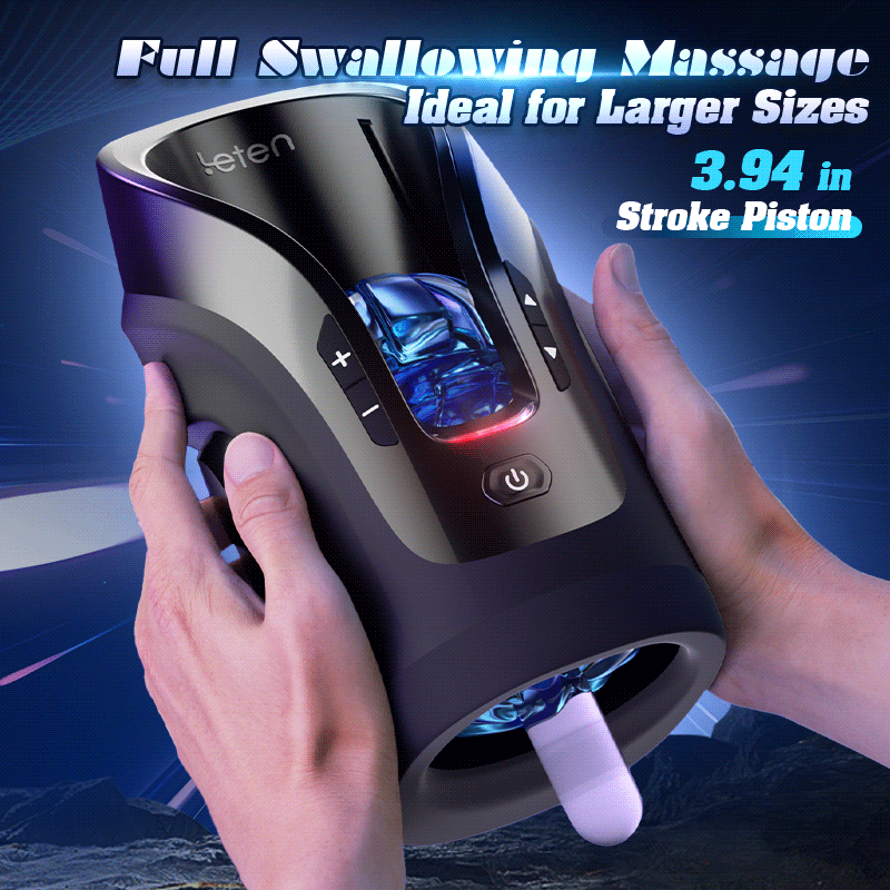 Acmejoy -Leten 3D Fleshy Telescopic Vibrating Automatic Male Masturbator Blowjob Stroker