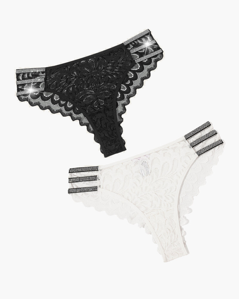 Spitze Glitter Panty Cheeky Unterwäsche