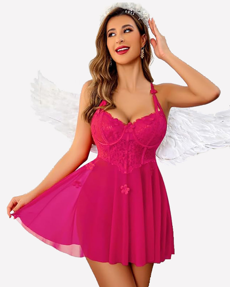 Push Up Spitze Druck Boudoir Dessous