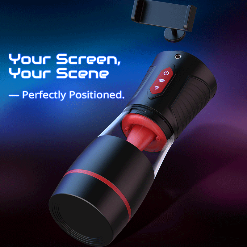 Acmejoy - 【Partner Play】LickMe Phone Holder 4 Sauger 7 Zungenleckende Stimme Funktion Männlicher Stroker Masturbator