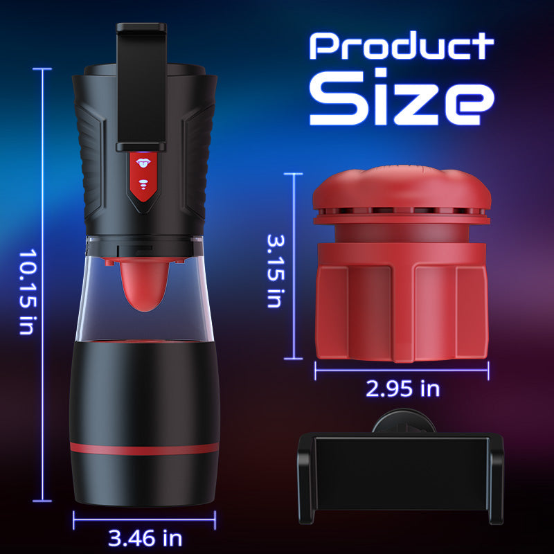 Acmejoy - 【Partner Play】LickMe Phone Holder 4 Sauger 7 Zungenleckende Stimme Funktion Männlicher Stroker Masturbator