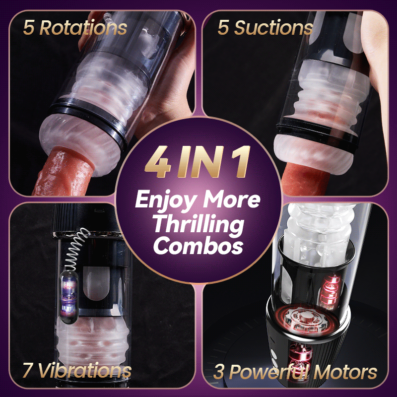 Widowmaker - Rotierende Saugen genießen Inflation & Twist Massage Spaß Masturbation Stroker