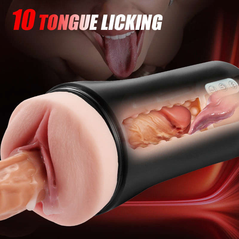 Acmejoy - James Classic 10 Zunge lecken 10 Vibrating Male Stroker