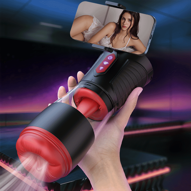Acmejoy - 【Partner Play】LickMe Phone Holder 4 Sauger 7 Zungenleckende Stimme Funktion Männlicher Stroker Masturbator