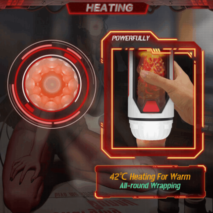 Acmejoy One-click Orgasmus mit 4 Schub & Heizung Zukunft Masturbator Cup