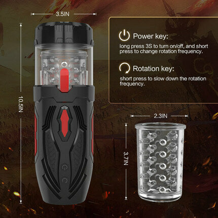 AcmeJoy - Schiebender rotierender Masturbationsbecher