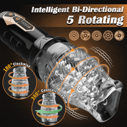 TORNADO - Rotierender vibrierender Masturbationsbecher