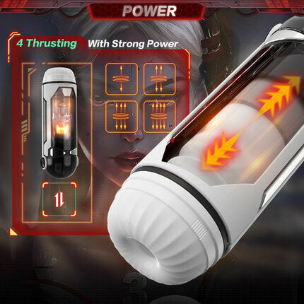 Acmejoy One-click Orgasmus mit 4 Schub & Heizung Zukunft Masturbator Cup