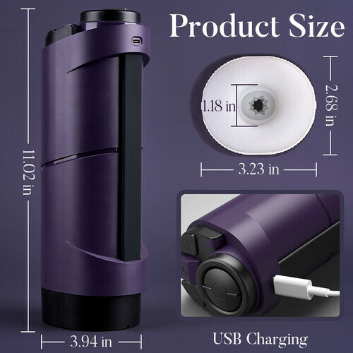 Acmejoy - Lila Fahrer 7 Schub stabilen Gürtel Design männlichen Stroker Masturbator Adult Toy
