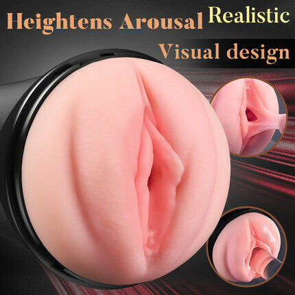 Pressure Palm - 10 Vibrationen Realistische Labia Vaginal Druck IPX7 Wasserdicht Elektrische Masturbator Stroker