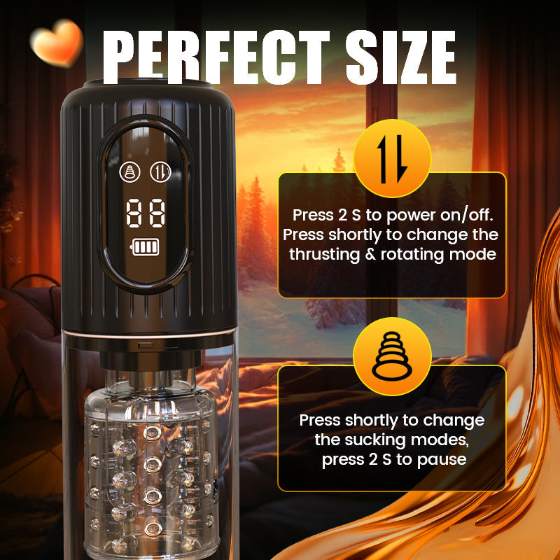 Aisia-4 Saugen 5 schiebend rotierend 3 in 1 Oral Sex Stroker