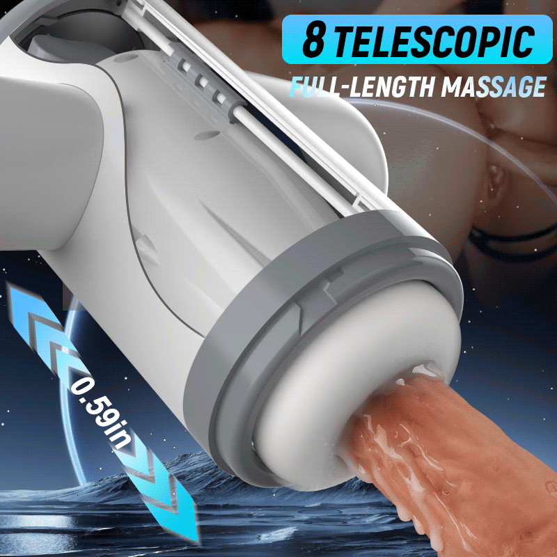 Acmejoy - Automatische Schmierung 8 schiebende & saugende Handheld männliche Stroker