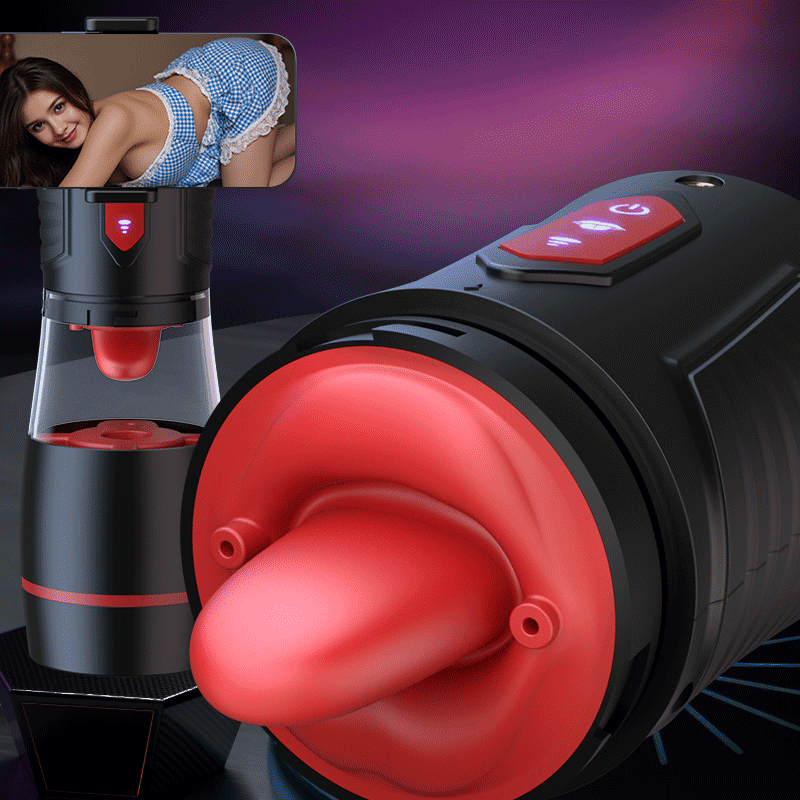 Acmejoy - 【Partner Play】LickMe Phone Holder 4 Sauger 7 Zungenleckende Stimme Funktion Männlicher Stroker Masturbator