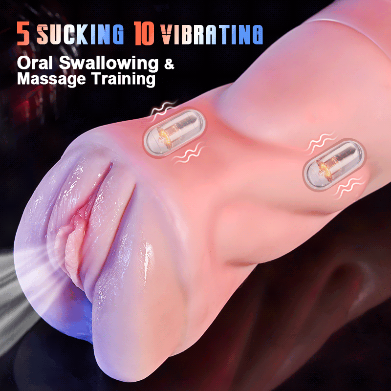 Beate - 5 Saugen Oral Schlucken 10 Vibrierende Massage Training Masturbation Cup