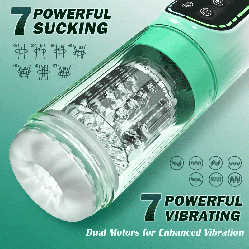 Heaven - 5 in 1 Funktion Automatischer Männlicher Masturbator & Saug Penis Pumpe