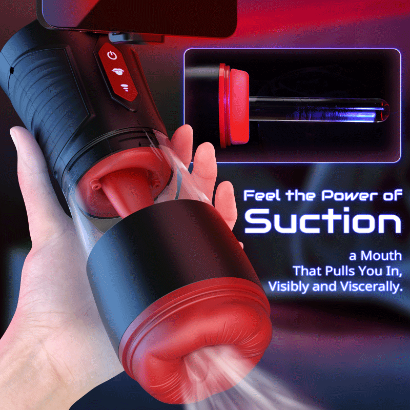 Acmejoy - 【Partner Play】LickMe Phone Holder 4 Sauger 7 Zungenleckende Stimme Funktion Männlicher Stroker Masturbator