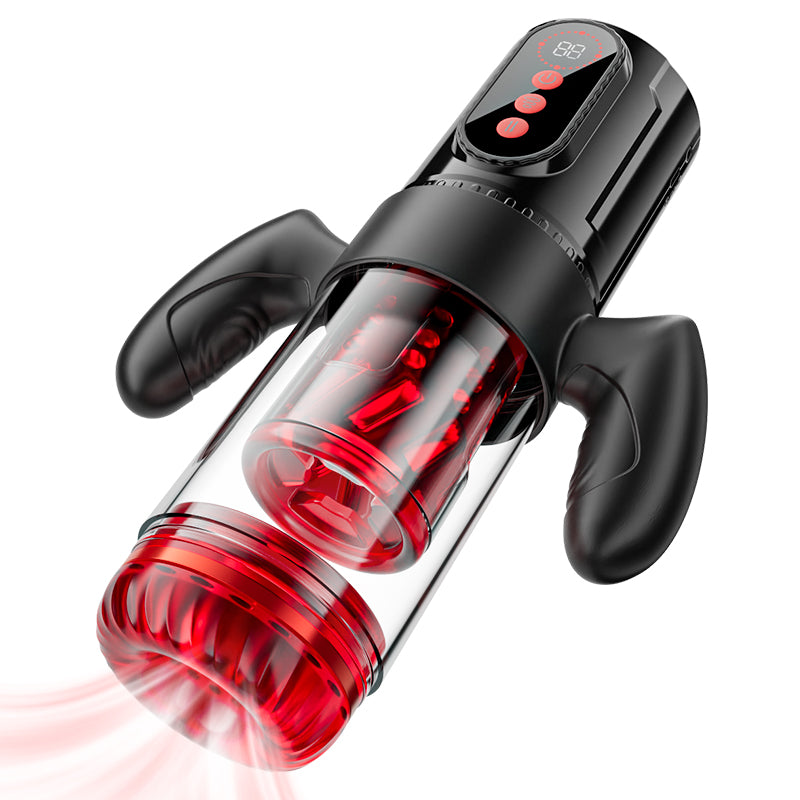 Acmejoy - Terminator 9 Teleskopischer rotierender Sauger mit Handgriff männlicher Stroker