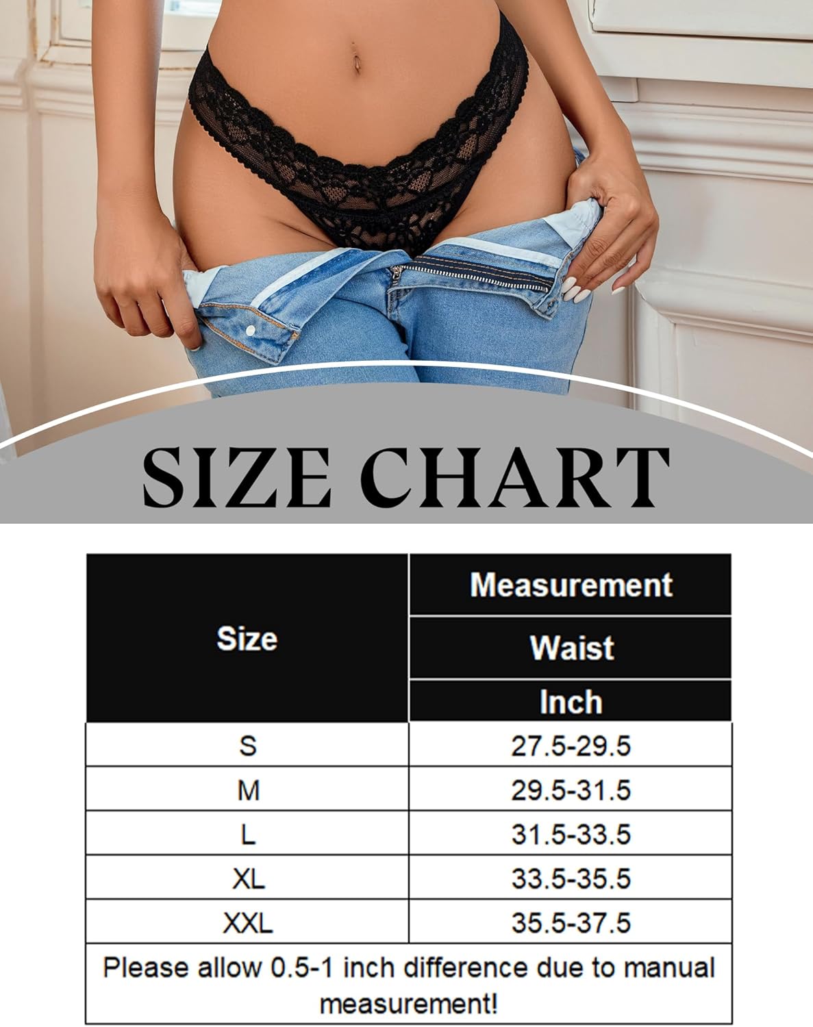 Brasilianisches Spitzenhöschen mit niedriger Taille