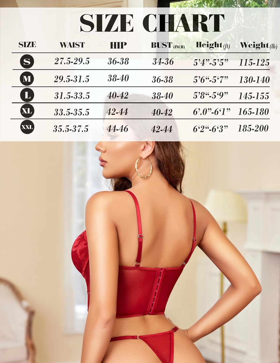 Tank Top Spitze Korsett mit Tanga