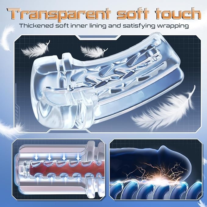 Rogen - Völlig transparente vibrierende saugende Stimme männlicher mechanischer Streichler