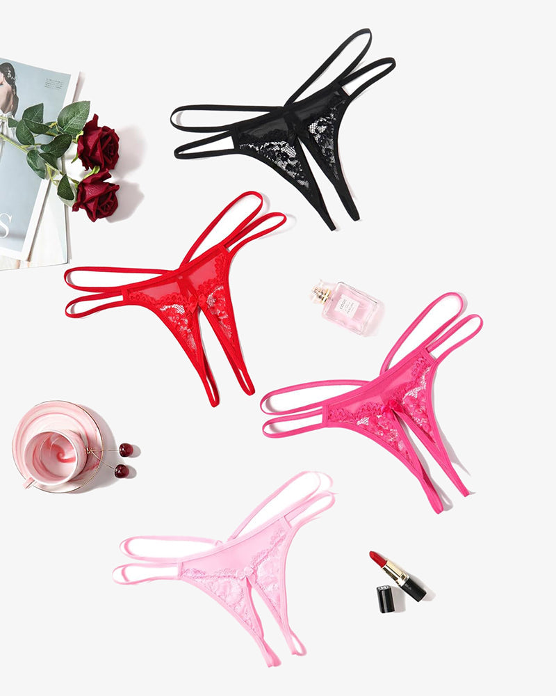 Lace Floral Lace Briefs G-String