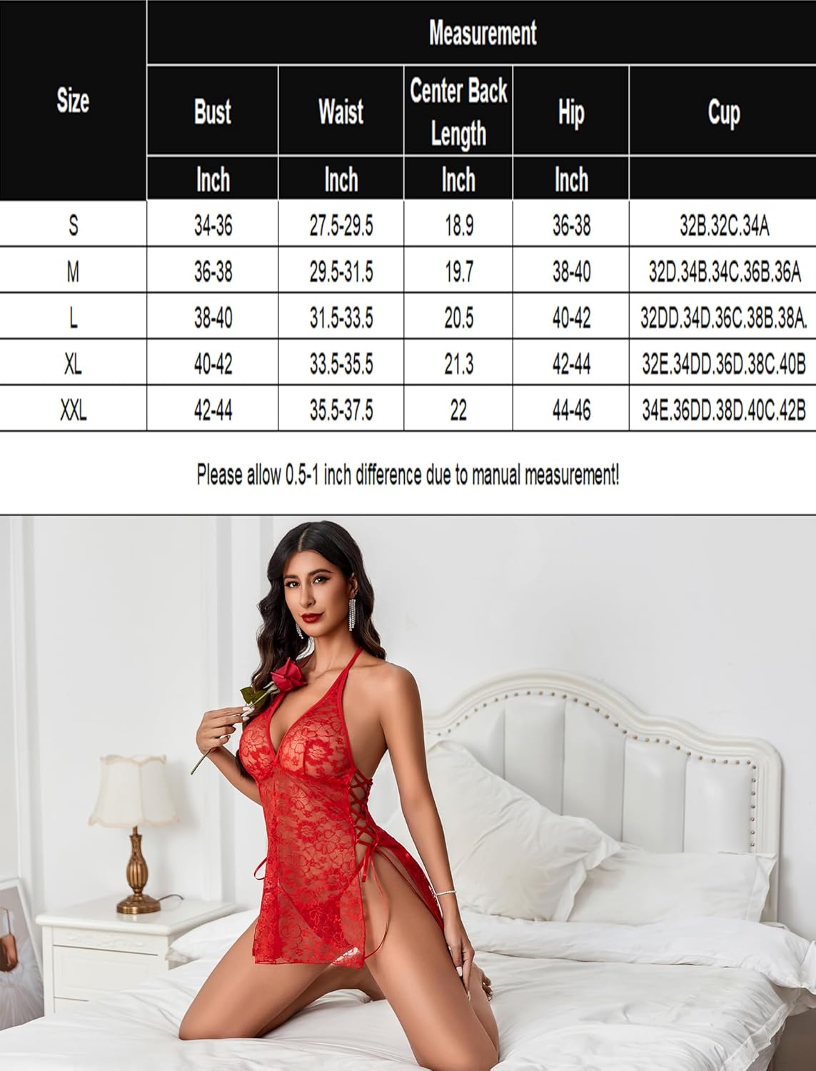 Tiefe Spitze Seite Schlitz Boudoir Outfits