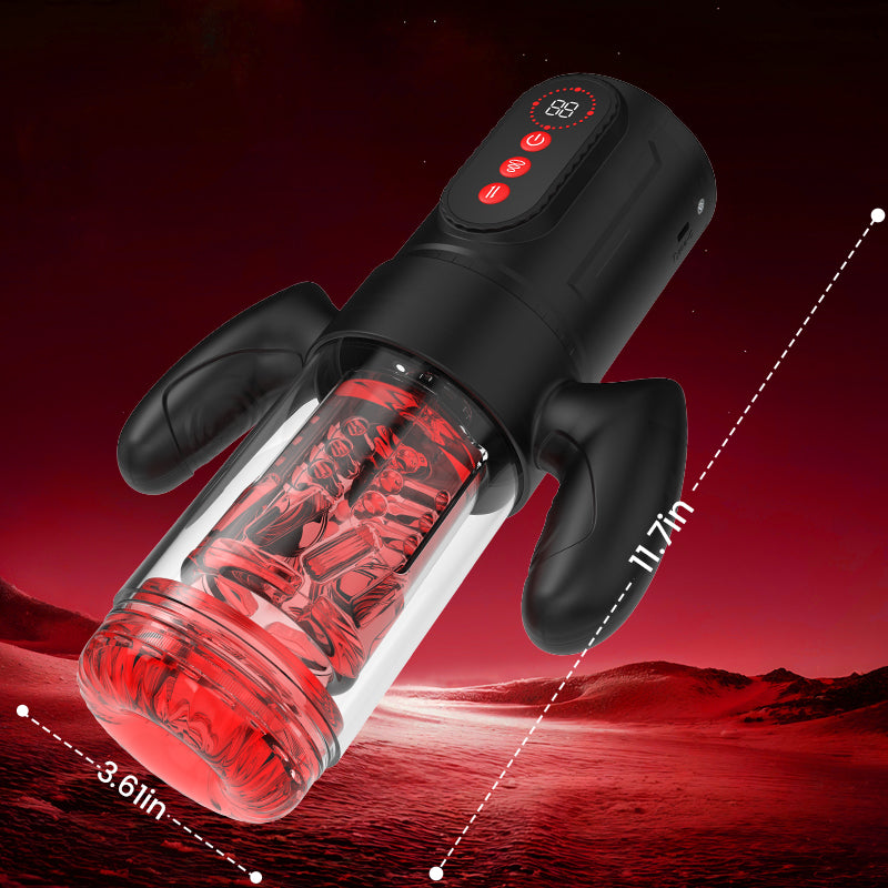 Acmejoy - Terminator 9 Teleskopischer rotierender Sauger mit Handgriff männlicher Stroker