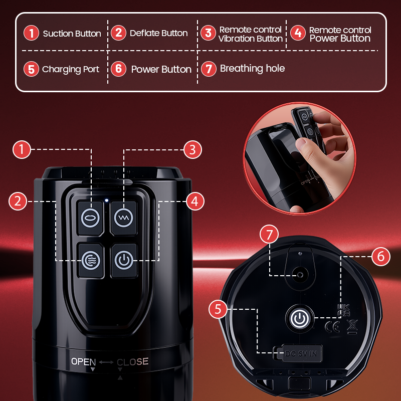 Acmejoy - Beta Blowjob Doppelte Härte Saugen Vibrating Masturbator Male Stroker