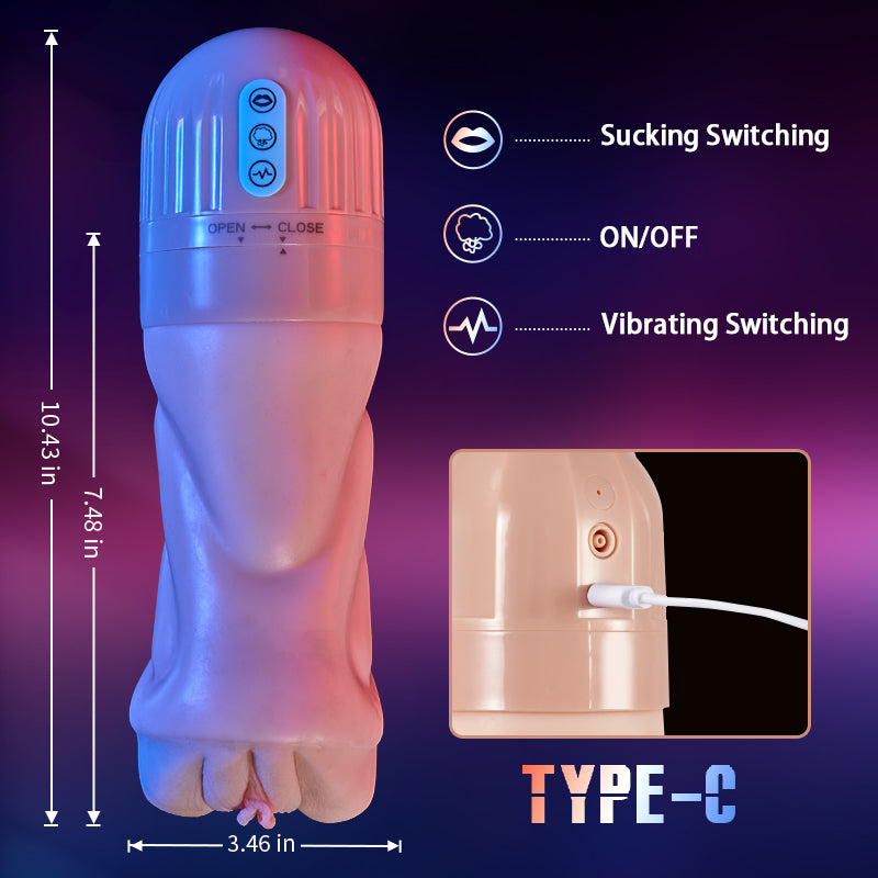 Beate - 5 Saugen Oral Schlucken 10 Vibrierende Massage Training Masturbation Cup