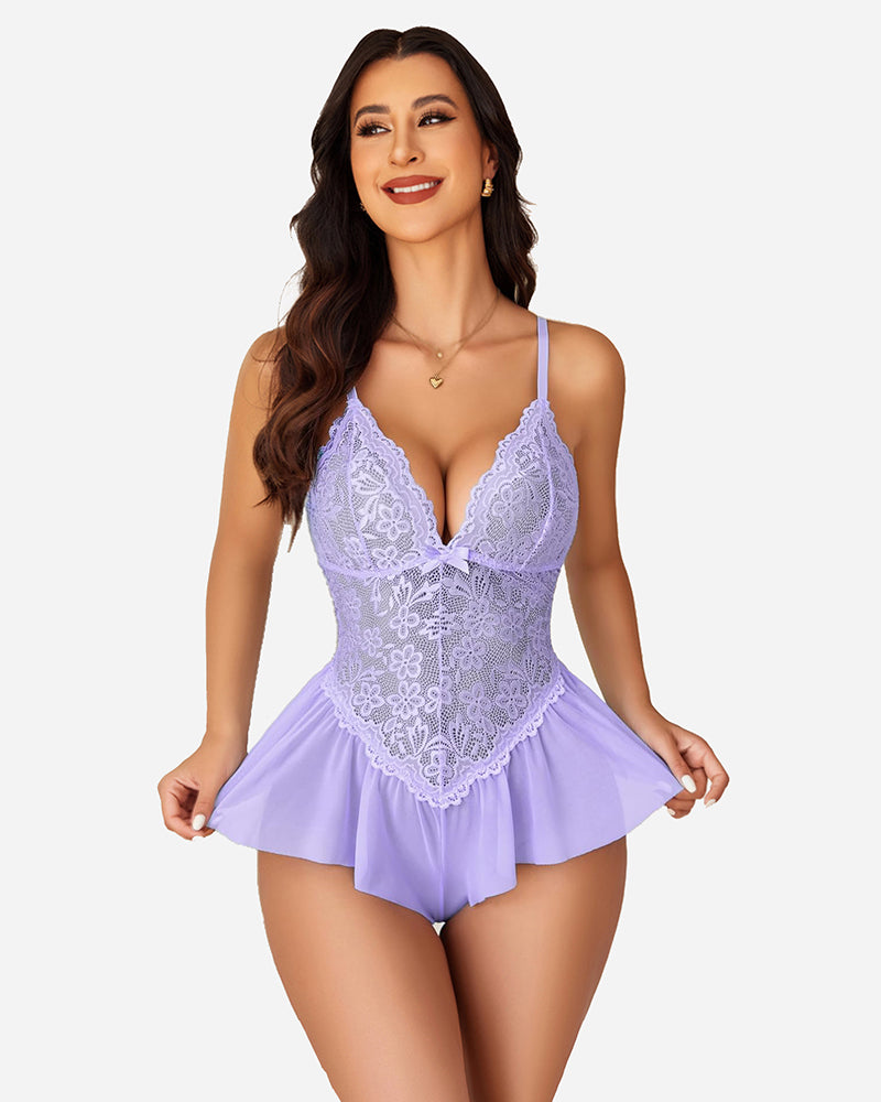 Spitze Bodysuit Einteiler Teddy