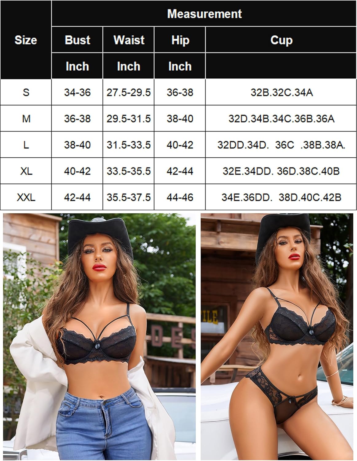 Dessous-Sets BH und Höschen Spitzen-Sets
