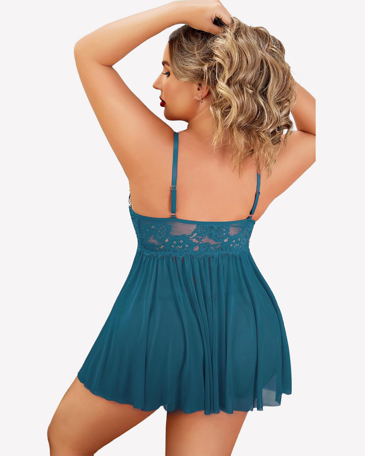 Plus Size Spitze Babydoll Nachthemd