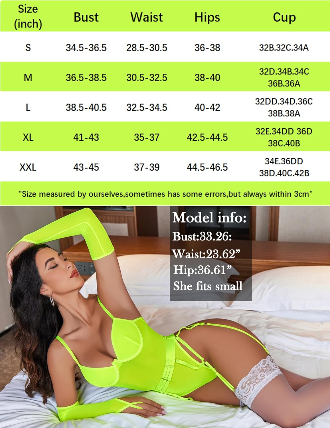 Mesh Garter Teddy mit 1 Paar Überärmel