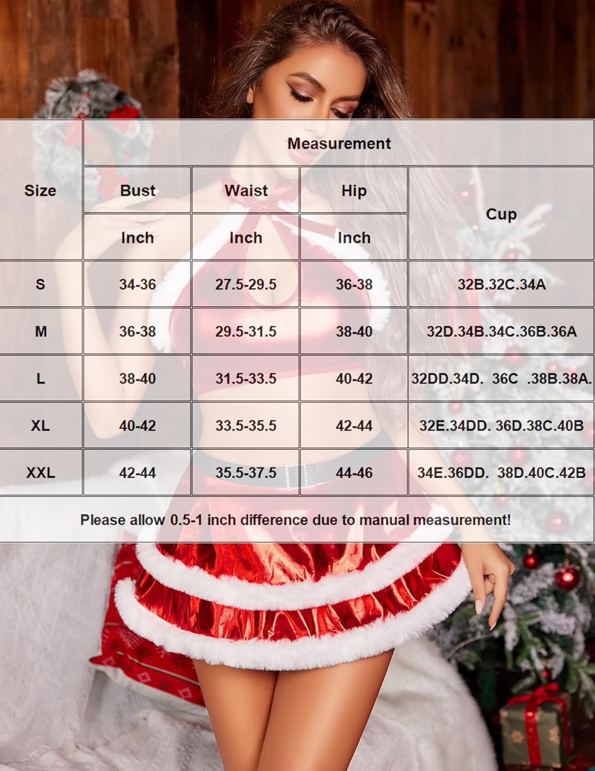 Weihnachts-Outfits Leder-Dessous mit Gürtel