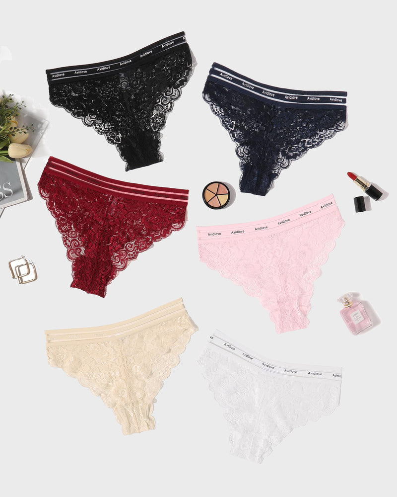 Floral Lace Panties Hipster Unterwäsche Slips Panty Set