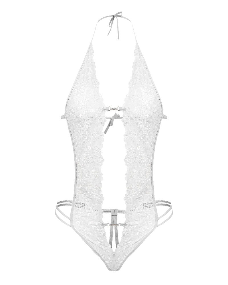 Lace Bodysuit Deep V Teddy