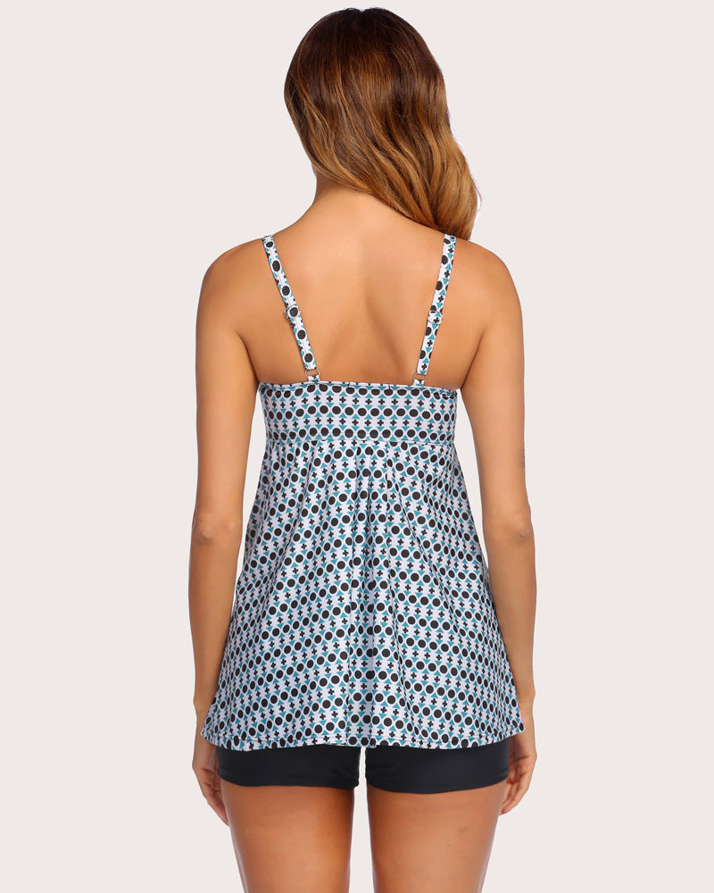 Leopard Tankini Set Badeanzüge mit Shorts