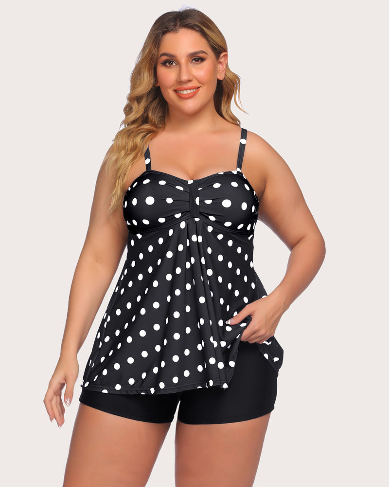 Leopard Tankini Set Badeanzüge mit Shorts
