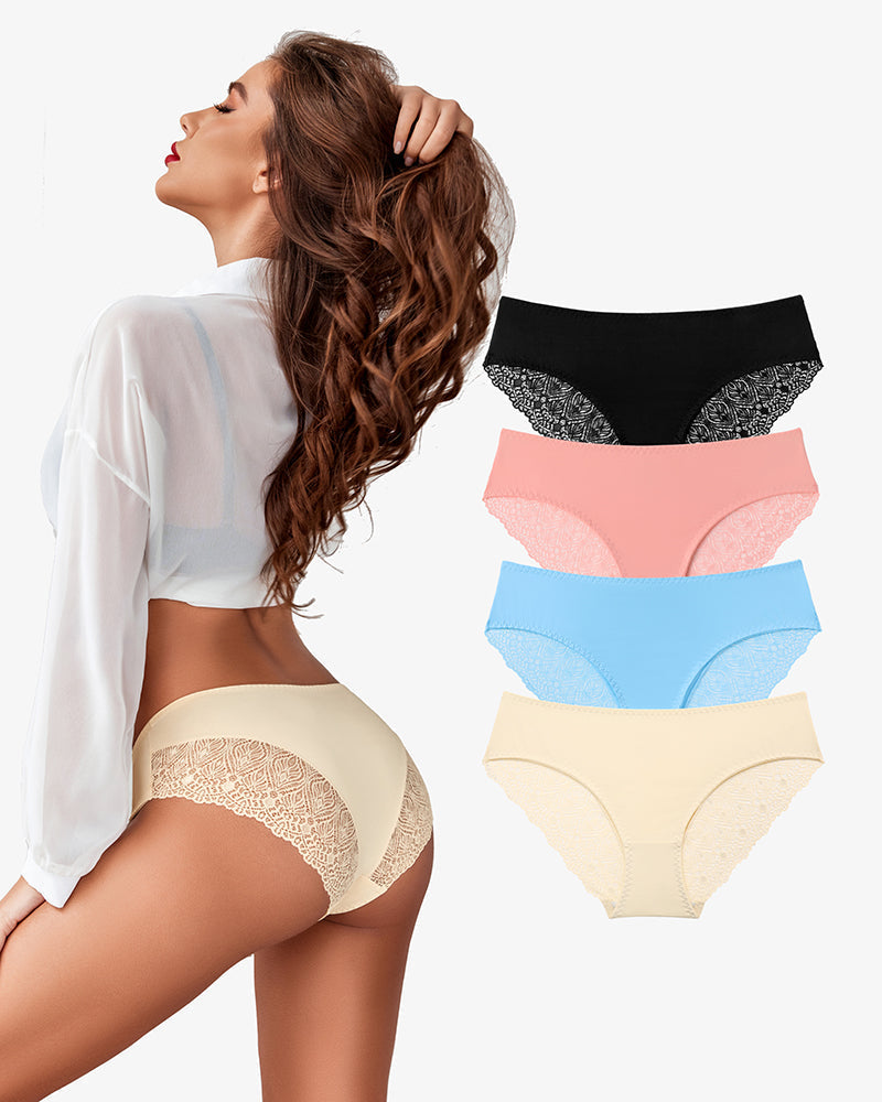 Spitzenhöschen No Show Hipster V-Taille Hipster