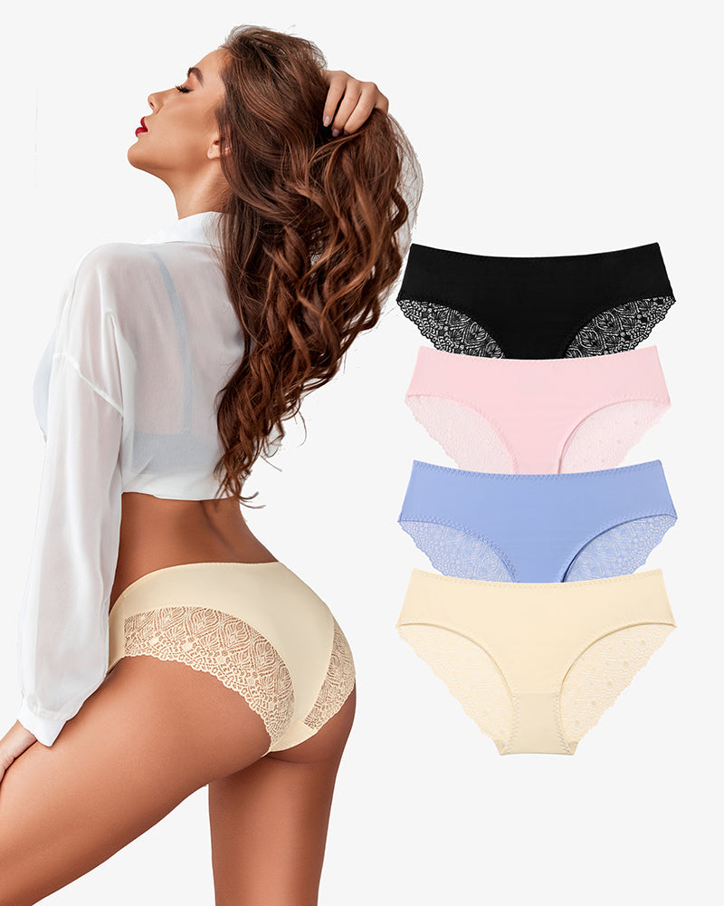 Spitzenhöschen No Show Hipster V-Taille Hipster