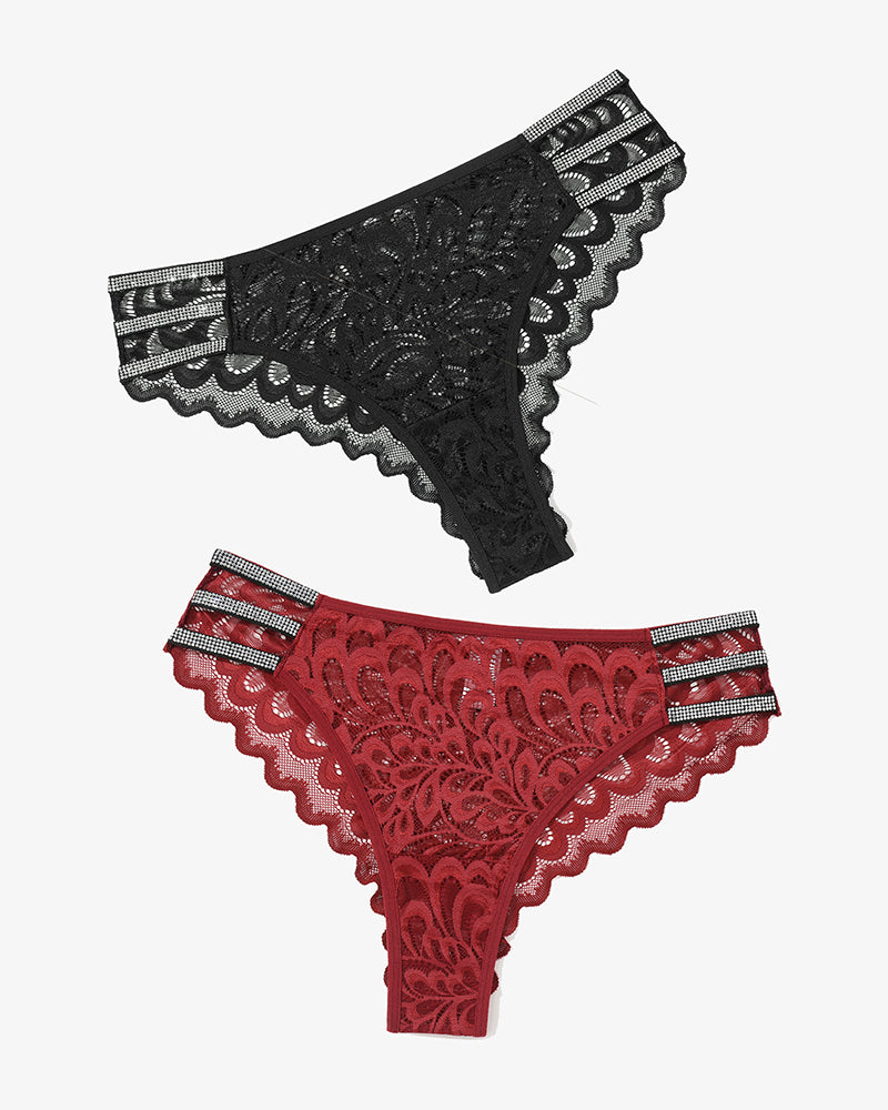 Spitze Glitter Panty Cheeky Unterwäsche