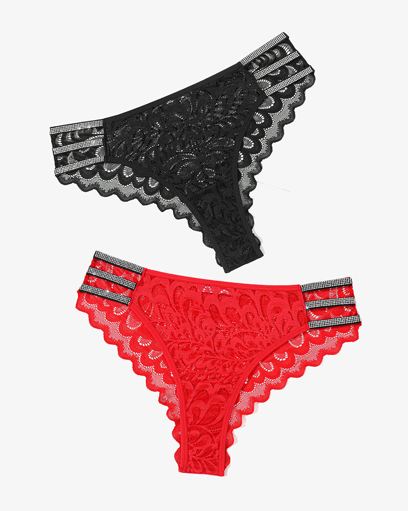 Spitze Glitter Panty Cheeky Unterwäsche