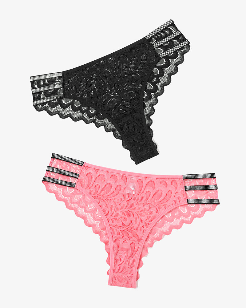 Spitze Glitter Panty Cheeky Unterwäsche