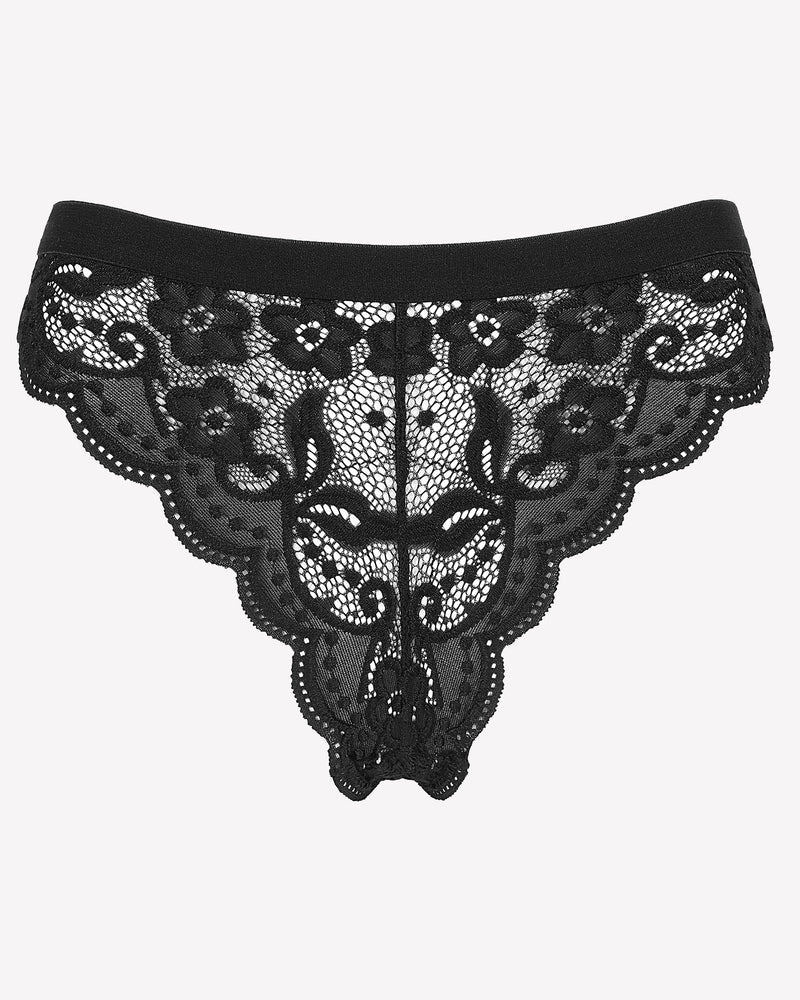 Spitzen-Schleifen-Höschen T Rücken Tanga mit niedriger Taille