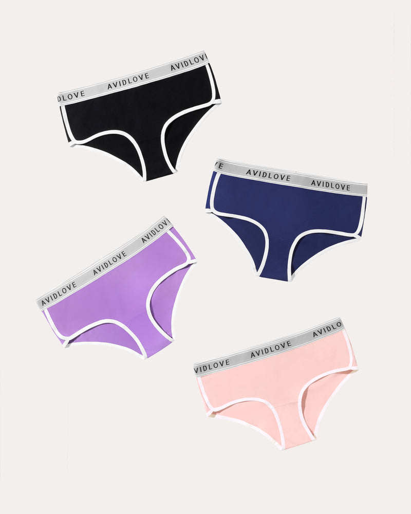 4Pcs Baumwolle Unterwäsche Stretch Hipster Höschen