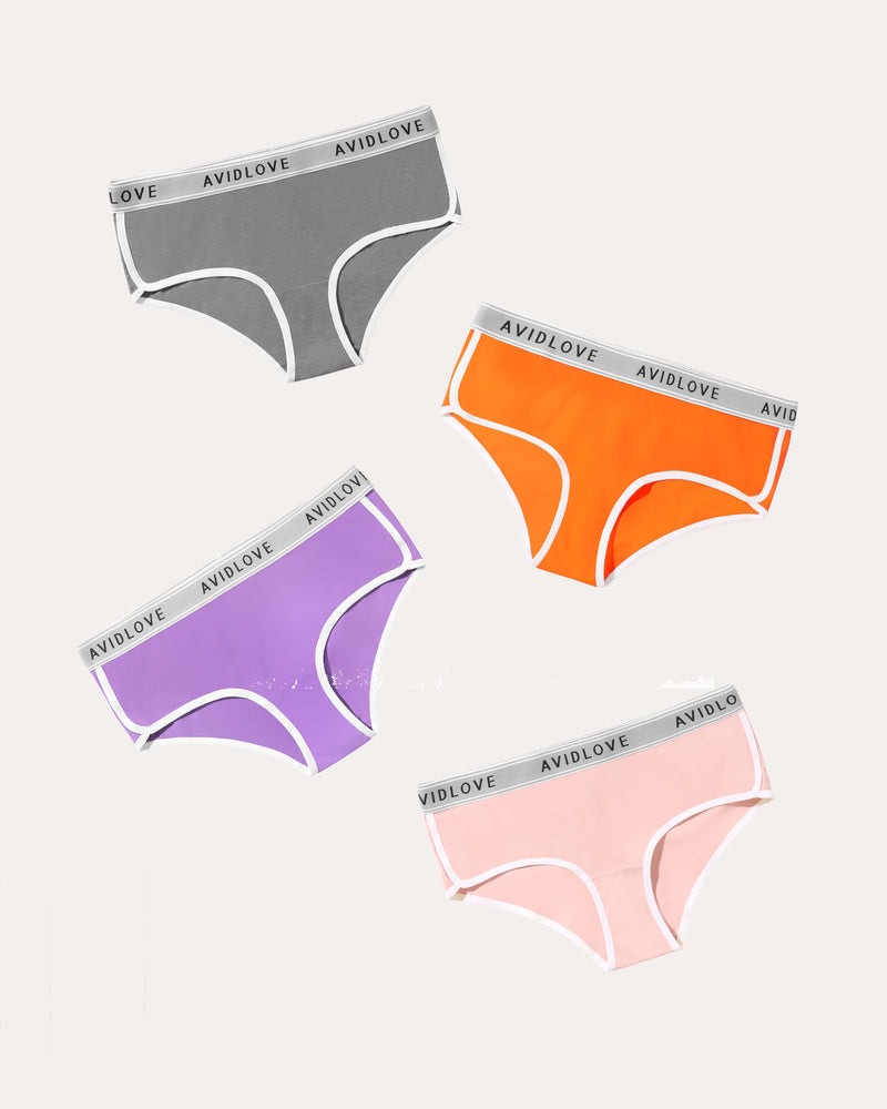 4Pcs Baumwolle Unterwäsche Stretch Hipster Höschen
