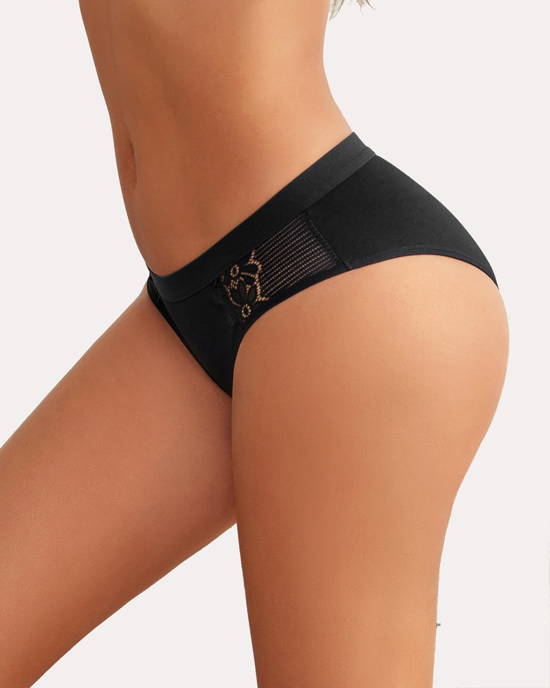 4 Stück-Baumwoll-Hipster-Tanga-Slip Bikini-Höschen