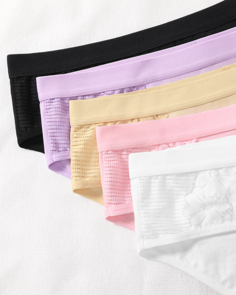 4 Stück-Baumwoll-Hipster-Tanga-Slip Bikini-Höschen