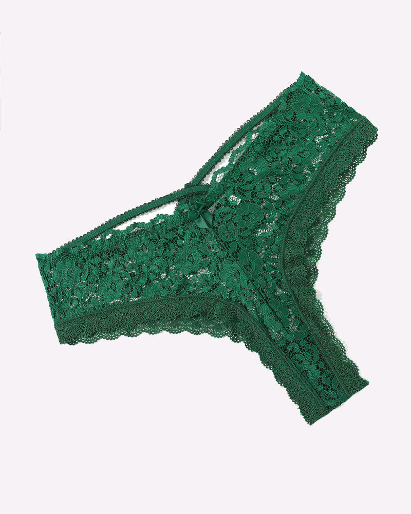 Spitze Criss Cross Back Floral Hipster Panties